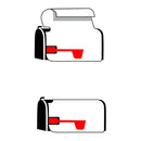 Magnetic mailbox cover adapter kit with two receiver strips