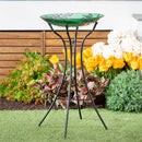 Metal Bird Bath Stand, Hourglass Shape