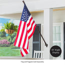 2-Position Cast Iron House Flag Bracket, Bronze Bronze