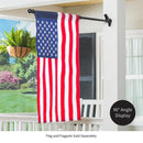 2-Position Cast Iron House Flag Bracket, Black Black