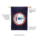 Virginia State Flag, Regular, Applique