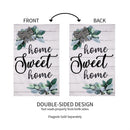 Home Sweet Home Eucalyptus House Burlap Flag