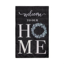 Eucalyptus Welcome House Burlap Flag