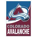 Colorado Avalanche Burlap Flag House Size