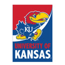 University of Kansas Burlap Flag House Size