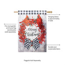 Country Berry Wreath Moire House Flag