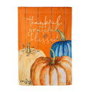 Thankful, Grateful, and Blessed Suede House Flags