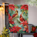 Cardinals In Winter Suede House Flag