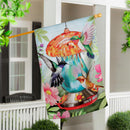 Feeder Frenzy Suede House Flag