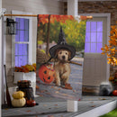 Goldens With Broom Suede House Flag