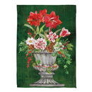 Christmas Flower Pot Suede House Flag