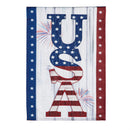 USA Fireworks Garden Burlap Flag
