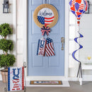 USA Fireworks Garden Burlap Flag