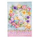 Spring Has Hatched Burlap Garden Flag