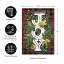 Holiday Joy Burlap Garden Flag