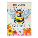 Bee Summer Burlap Garden Flag