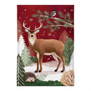 Woodland Storybook Reindeer Burlap Garden Flag_x000D_
