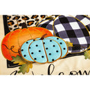 Mixed Print Pumpkins Garden Linen Flag