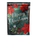 Floral Merry Christmas Lustre Garden Flag_x000D_
