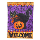 Black Cat Moire Garden Flag