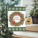 Christmas Cardinal Moire Garden Flag