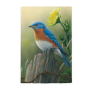 Eastern Bluebird Suede Garden Flag