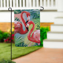 Flamingle Suede Garden Flag