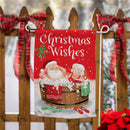 Christmas Wishes Suede Garden Flag