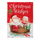 Christmas Wishes Suede Garden Flag