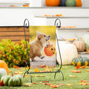 Trick or Treat Puppy Suede Garden Flag