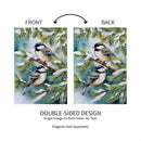 Winter Chickadee Friends Suede Garden Flag_x000D_