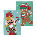 Christmas Icons Reversible Suede Garden Flag_x000D_
