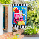 Pink Lemonade Applique House Flag