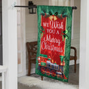 North Pole Express Applique House Flag