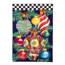 Happy Holidays Ornaments Applique House Flag