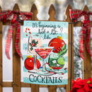 Christmas Cocktail Applique House Flag