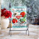 Christmas Cocktail Applique House Flag