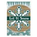 Winter Snowflake Applique House Flag