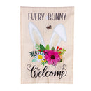 Every Bunny Welcome Applique Garden Flag