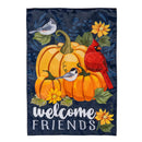 Welcome Friends of Fall Applique Garden Flag_x000D_