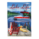 Relax You Are On Lake Time Applique Garden Flag