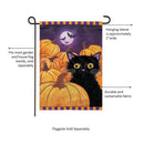 Pumpkin Patch Cat Applique Garden Flag_x000D_