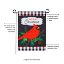 Merry Christmas Cardinal Garden Applique Flag