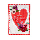 Lace Heart Applique Garden Flag