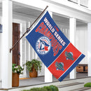 Toronto Blue Jays Single Sided Flag w/ 2 Grommets, 3'x5' Multi Win Flag