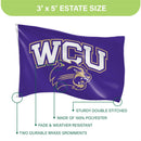 Western Carolina University Single Sided Flag w/ 2 Grommets, 3'x5'