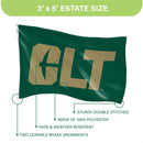 University of North Carolina, Charlotte Single Sided Flag w/ 2 Grommets, 3'x5'