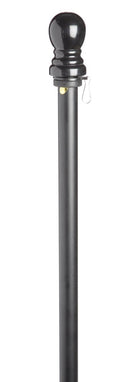 Metal House Flag Pole, Black