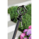 Metal Extendable House Flag Pole, Black,20112