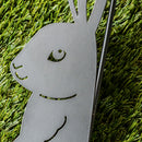 Bunny Laser Cut Garden Flag Stand,20157